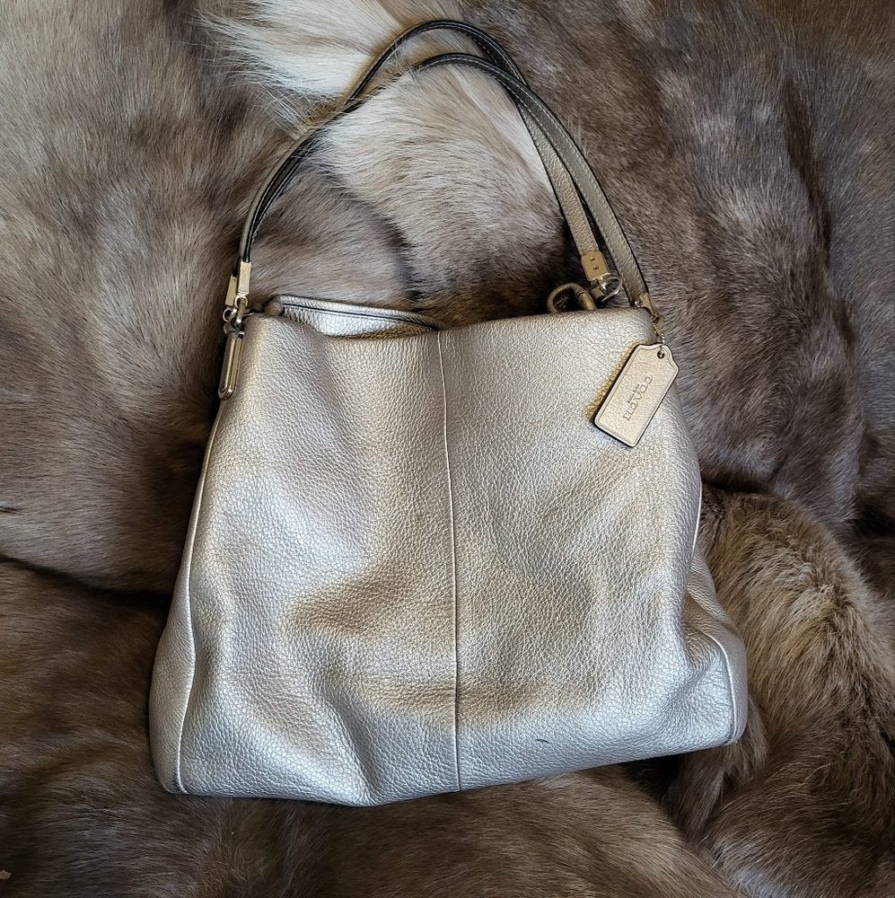 Coach Dalton Pewter Shoulder Bag Gem